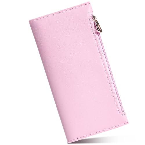 Tipmile Slim Wallet for Women, RFID Blocking Credit Card Holder - color: Blush Pink