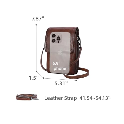 Iswee Rfid Blocking Small Crossbody Bag for Women Travel Classic Style - color: Coffee