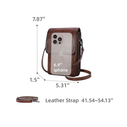 Iswee Rfid Blocking Small Crossbody Bag for Women Travel Classic Style - color: Coffee