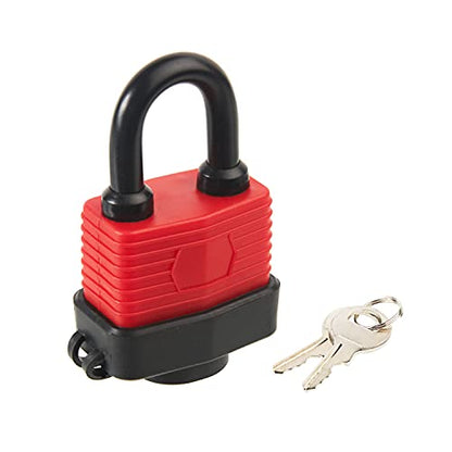 Heavy Duty Covered Laminated Steel Keyed Padlocks, Keyed Alike Locks, Waterproof Padlock for Outdoor use, 1.4 inch Shackle-Pack of 20 - color: Pack of 20 (Waterproof)
