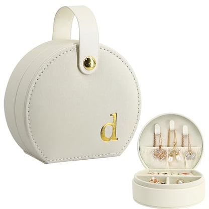 COLLECTIVE HOME Small Travel Jewelry Case for Women, Detachable Handle (d) - color: d