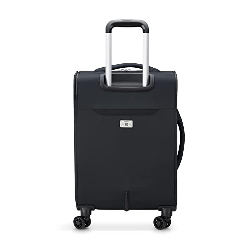 DELSEY PARIS Sky Max 2.0 Softside Expandable Luggage with Spinner Wheels, Black, 2-Piece Set (21/Duffle) - color: Black, size: 2-Piece Set (21/Duffle)
