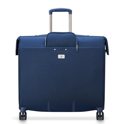 DELSEY PARIS Helium DLX Rolling Garment Bag with Spinner Wheels, Navy Blue - color: Navy Blue