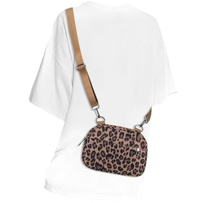 MAXTOP Small Crossbody Bags for Women Belt Bag Fanny Pack with Adjustable Strap - color: Leopard Brown, style: Small Crossbody Bag