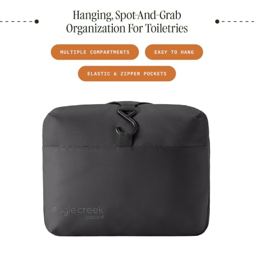 Eagle Creek Pack-It Hanging Toiletry Kit, Black - color: Black