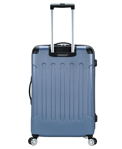 Rockland London Hardside Expandable Spinner Wheel Luggage, Checked Large 28", Blue - color: Blue, size: Checked 28"