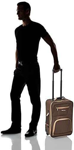 Rockland Fashion Softside Upright Luggage Set,'Expandable,Lightweight,Telescopic Handle,Wheel, Brown, 2-Piece (14/19) - color: Brown, size: 2 Piece (19"/14" Tote)