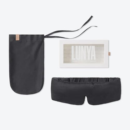 Lunya Washable Silk Sleep Mask LUSK7000, Meditative Grey, L - color: Meditative Grey, size: Large