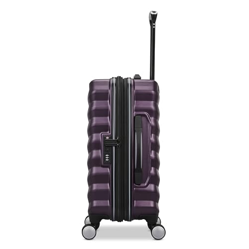 Samsonite Hard-Sided 20-Inch Lightweight Carry On Expandable Element Suitcase: Durable, 360° Spinner Wheels, Adjustable Telescopic Handle, TSA-Approved Lock - Dusk Purple - color: Dusk Purple, size: 20-Inch Carry-On