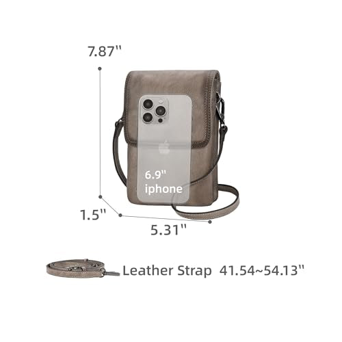 Iswee Rfid Blocking Small Crossbody Bag for Women Travel Classic Style - color: Grey