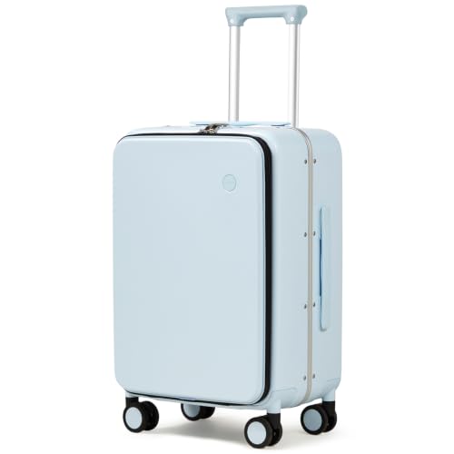 mixi Carry On Luggage, 20'' Suitcase, Glacier Blue - color: Glacier Blue, size: 20-inch