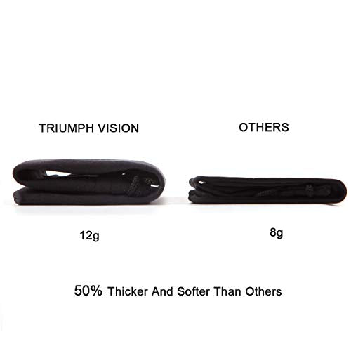 TRIUMPH VISION Glasses Case Soft Eyeglass Case Sunglass Pouch Cloth 3 Pack - color: Black,blue,navy