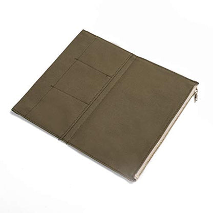 Moterm Canvas Zipper Pocket Insert Pouch for Travelers Notebook Refill - color: Canvas-Olivegreen, size: Standard Size