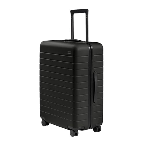 Away Medium Checked Luggage, 26-inch Lightweight Hardside Spinner Suitcase - color: Jet Black