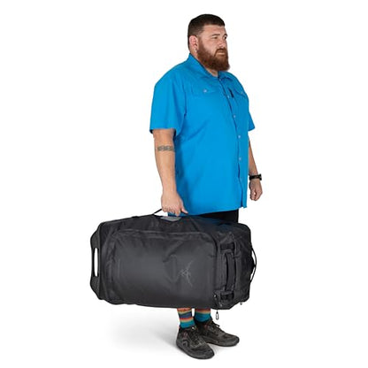 Osprey Transporter 90L Wheeled Travel Duffel Bag, Blue OS - color: Blue Flame/Nocturnal Blue, style: 90l
