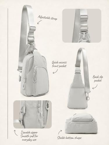 ODODOS Sling Bag with Adjustable Straps Crossbody Chest Bag Lightweight Backpack for Casual Traveling Hiking - color: Murmur