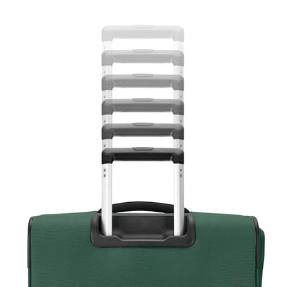 Samsonite Soft-Sided 25-Inch Lightweight Medium Checked Expandable Element Suitcase: Durable, 360° Spinner Wheels, Adjustable Telescopic Handle, 2 Front & 1 Side Pocket- Bistro Green - color: Bistro Green, size: 25-Inch Checked-Medium