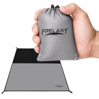 Frelaxy Pocket Picnic Blanket, Waterproof Blanket for Beach Festival - color: Grey, size: 28'' x 47''