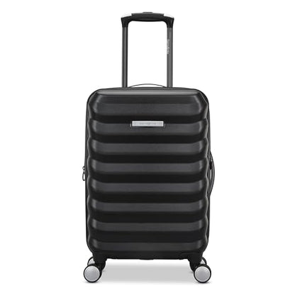 Samsonite Hard-Sided 20-Inch Lightweight Carry On Expandable Element Suitcase: Durable, 360° Spinner Wheels, Adjustable Telescopic Handle, TSA-Approved Lock - Alpine Black - color: Alpine Black, size: 20-Inch Carry-On