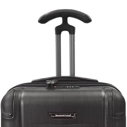 Traveler's Choice Silverwood Polycarbonate Hardside Expandable Spinner Luggage, Brushed Metal, Checked-Large 30-Inch - color: Brushed Metal, size: Silverwood I (30-Inch)