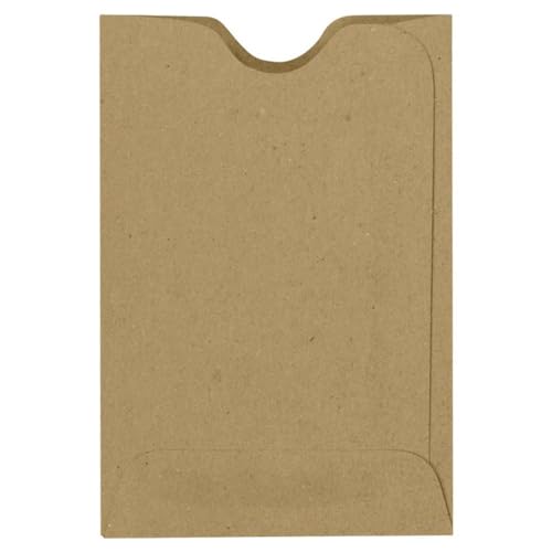 LUXPaper Credit Card Sleeves | 2 3/8" x 3 1/2" | Grocery Bag Brown | 70lb. Text | 50 Qty - color: Brown Kraft, size: 50 Qty.