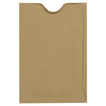 LUXPaper Credit Card Sleeves | 2 3/8" x 3 1/2" | Grocery Bag Brown | 70lb. Text | 50 Qty - color: Brown Kraft, size: 50 Qty.