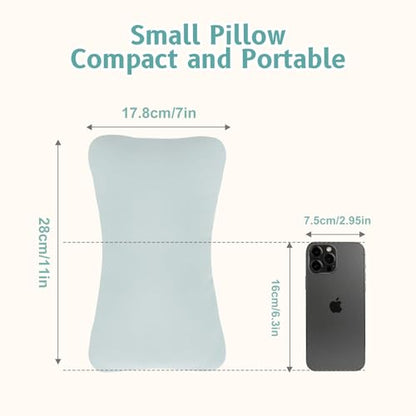 vocheer Small Pillow with Removable Cover, 11"x 7" Tiny Travel Pillow 1PC - color: Sage-1pc