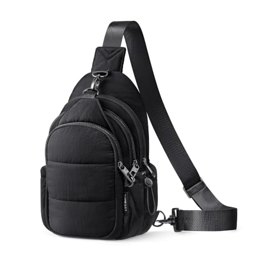 TOPEAST Anti-Theft Crossbody Bags for Women, Small Sling Bag for Travel - color: Black