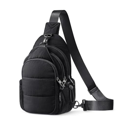 TOPEAST Anti-Theft Crossbody Bags for Women, Small Sling Bag for Travel - color: Black