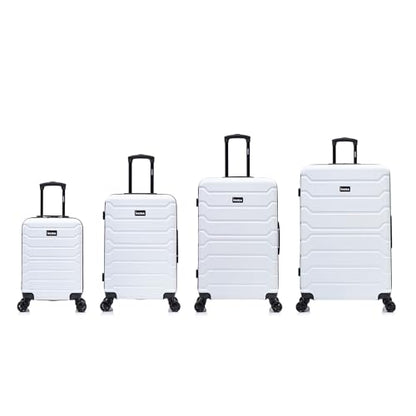 InUSA TREND Luggage with Spinner Wheels | Durable Lightweight Hardside Suitcase, Travel Sets with Handle and Trolley | (20in, 24in, 28in, 32in) 4 Piece Set | White - color: White, size: 4-Piece Set (Carry-on, Medium, Large, Extra-Large)