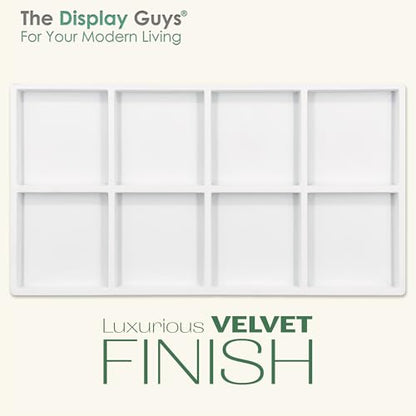The Display Guys 2-Pack 8-Compartment Jewelry Tray Insert, White - color: White, size: Compartments - 8