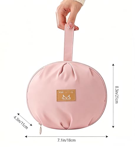 Woman Travel Underwear Organizer Portable Storage Bag (Pink)