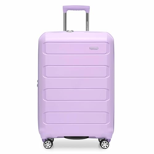 Traveler's Choice Pagosa Hardshell Expandable Luggage with Spinner Wheels, Lavender, 27-Inch Medium - color: Lavender, size: 27-Inch Medium