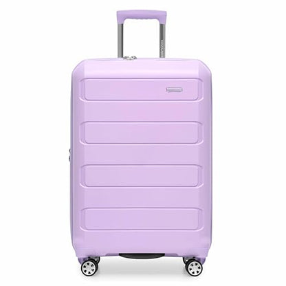 Traveler's Choice Pagosa Hardshell Expandable Luggage with Spinner Wheels, Lavender, 27-Inch Medium - color: Lavender, size: 27-Inch Medium
