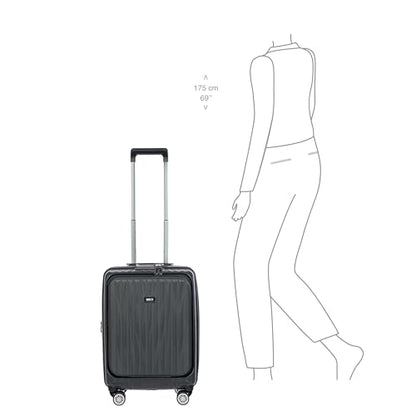 Bric's Cervia 2pc Hardside Expandable Luggage Set, 360° Spinner Wheels, Lightweight Checked Suitcase, TSA-Approved Locks, Durable, (21”/ 30”), Dark Grey - color: Dark Grey, size: 2 Piece Set (21 with Front Pocket / 30)
