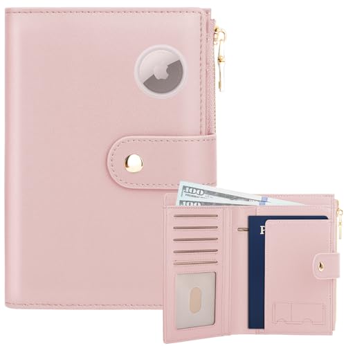 Passport Holder for Travel RFID Blocking Passport Wallet Cover - color: Pink