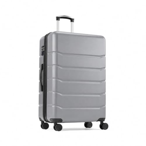 Simple Deluxe 28 Inch Hardside Carry On Luggage with Spinner Wheels - color: Light Grey, size: 28 inch