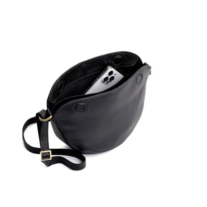 Portland Leather Goods Koala Sling Bag - Adjustable Full-Grain Leather - color: Pebbled Black, size: Large