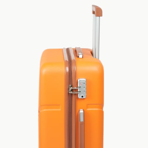 Cosbarn Luggage Sets, Durable 20,24,28 inch Suitcase Sets With Wheels - color: Orange