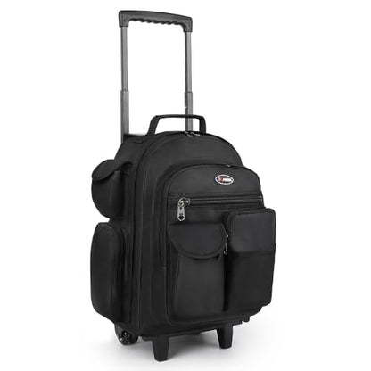 20" 2-in-1,Wheeled Travel Luggage Bag w/Telescopic Handle - color: JH-2560-Black-20