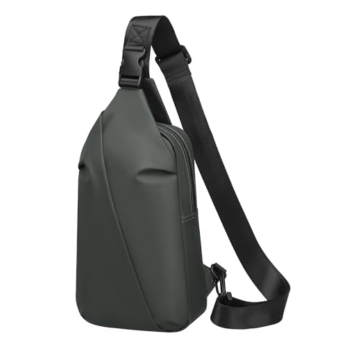 DTGN Small Sling Bag Waterproof Crossbody Chest Bags Lightweight Dark Grey | Daypack, for 7.9" Tablet, for Men Women - color: Dark Grey