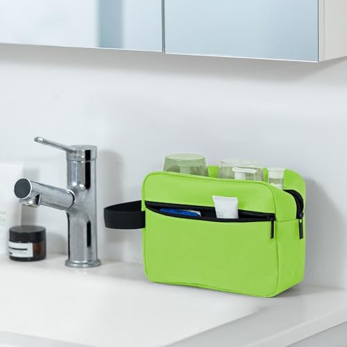 Elviros Hanging Toiletry Bag, Lightweight Travel Dopp Kit, Neon Green - color: Neon Green, size: Small