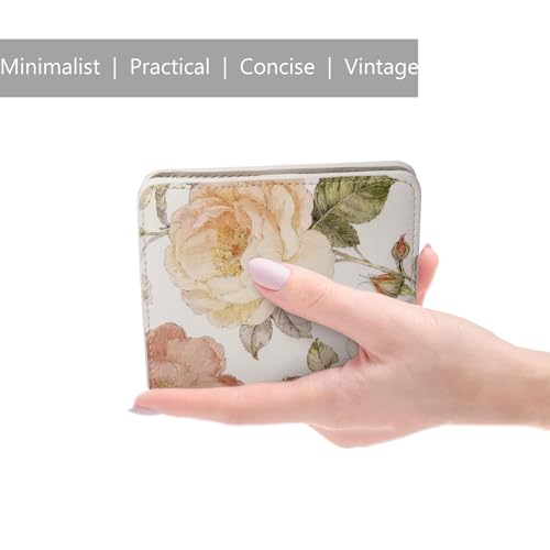 Itslife Women's Rfid Blocking Small Compact Bifold Leather Pocket Wallet Ladies Mini Purse with id Window (White) - color: White