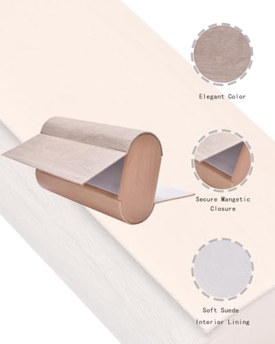 Philley Dual Glasses Case 2-in-1 Double Eyeglasses case - color: Wood Grain (Coffee + Brown)