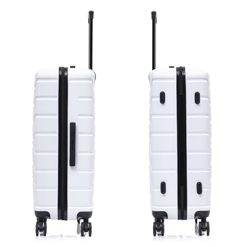 InUSA TREND Luggage with Spinner Wheels | Durable Lightweight Hardside Suitcase, Travel Sets with Handle and Trolley | (20in, 24in, 28in, 32in) 4 Piece Set | White - color: White, size: 4-Piece Set (Carry-on, Medium, Large, Extra-Large)