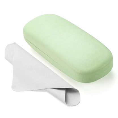 Marvolia Glasses Case Hard Shell - PU Leather Eyeglass Cases Eyeglasses Case for Sunglasses Eye Glasses Cases - color: Green, size: Standard