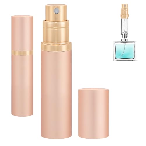 5ml Travel Refillable Perfume Atomizer Bottle, Fragrance Spray (Rose Gold) - color: Rose Gold