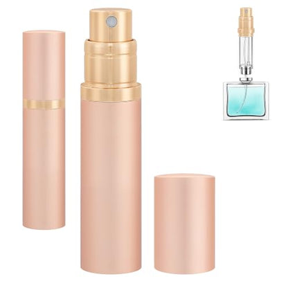 5ml Travel Refillable Perfume Atomizer Bottle, Fragrance Spray (Rose Gold) - color: Rose Gold