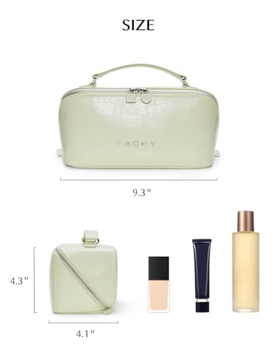 EACHY Large Capacity Travel Makeup Bag for Women, Cosmetic Pouch, Green - color: E - Green, size: Medium