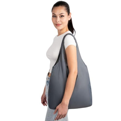 Nanobag Standard 19L Tote Foldable Packable Reusable Grocery Shopping Bag - color: Gray